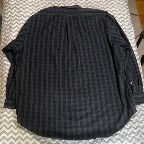 Ralph Lauren Yarmouth 100% Cotton Blue Green Plaid Button-Down sz 17.5-35 - Picture 10 of 10